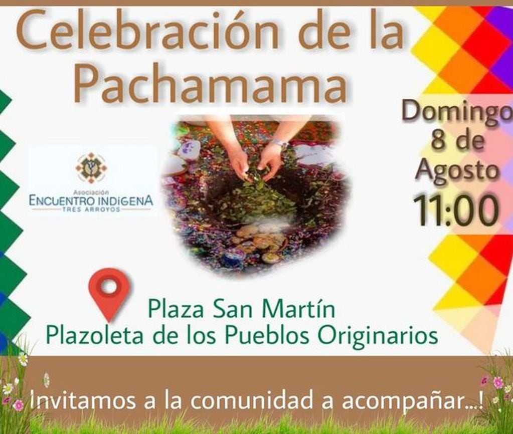 Celebración de la Pachamama en la Plaza San Martín