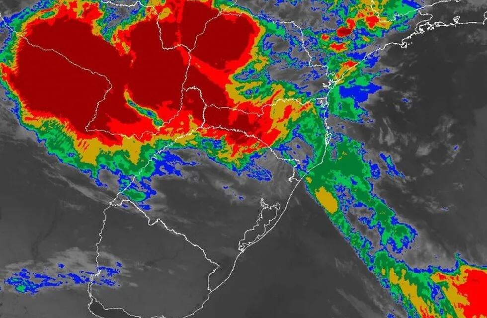 Imagen satelital lluvia Misiones