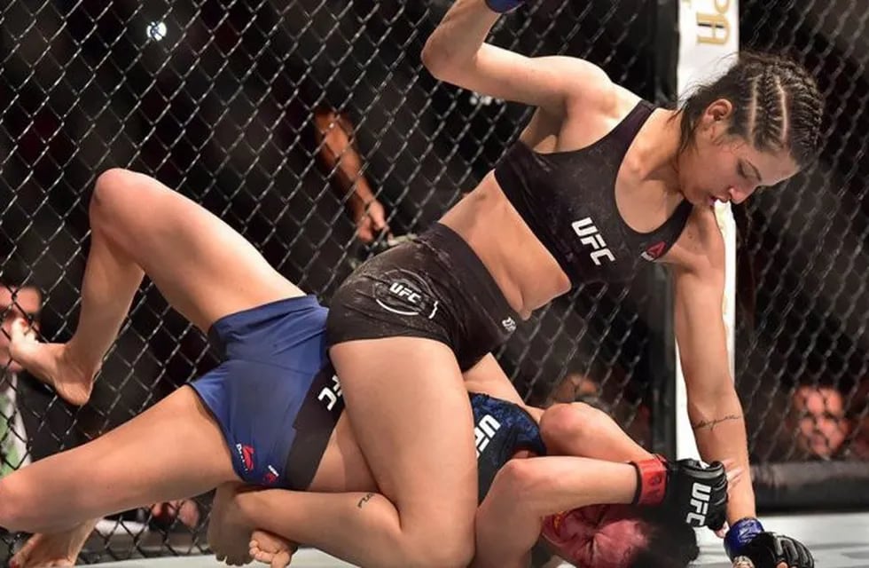 La luchadora brasileña de UFC Polyana Viana redujo a un delincuente que la quiso robar con \
