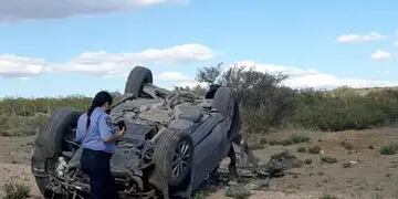 Volcó una camioneta en la ruta 144 cerca de El Nihuil