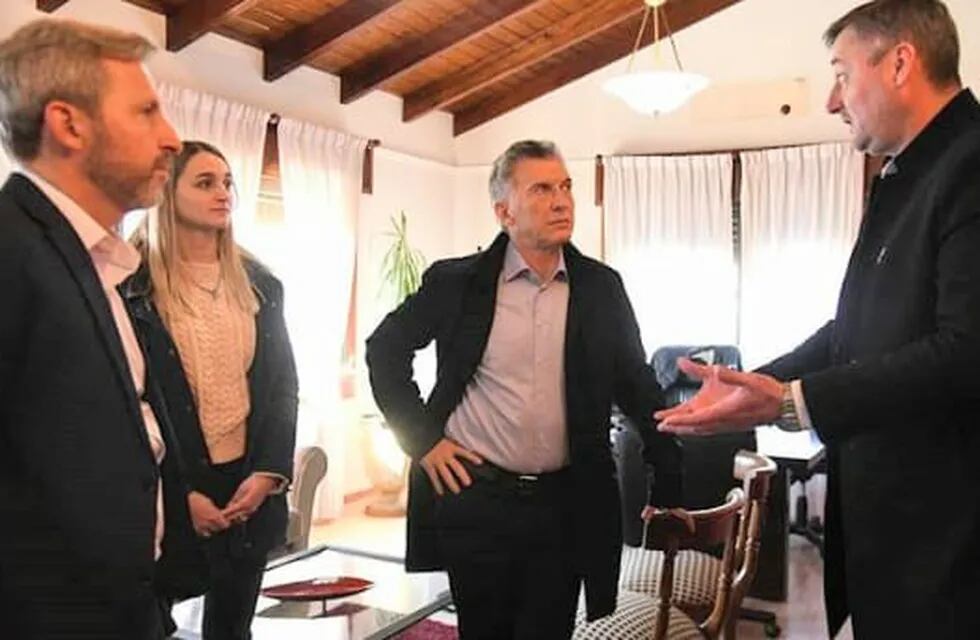 Hein junto a Mauricio Macri y Frigerio en Oro verde\nCrédito: Redes sociales