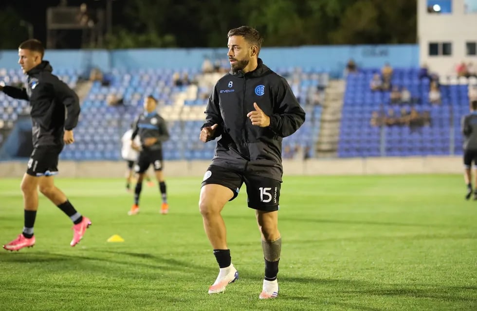 Hernán Bernardello volvió a jugar tras más de siete meses de parate y este domingo podría estar desde el inicio. (Prensa Belgrano)