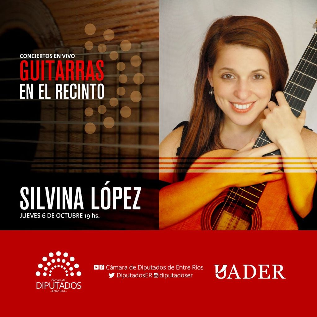 La guitarrista paranaense Silvina López iniciará el ciclo “Guitarras en el Recinto”.