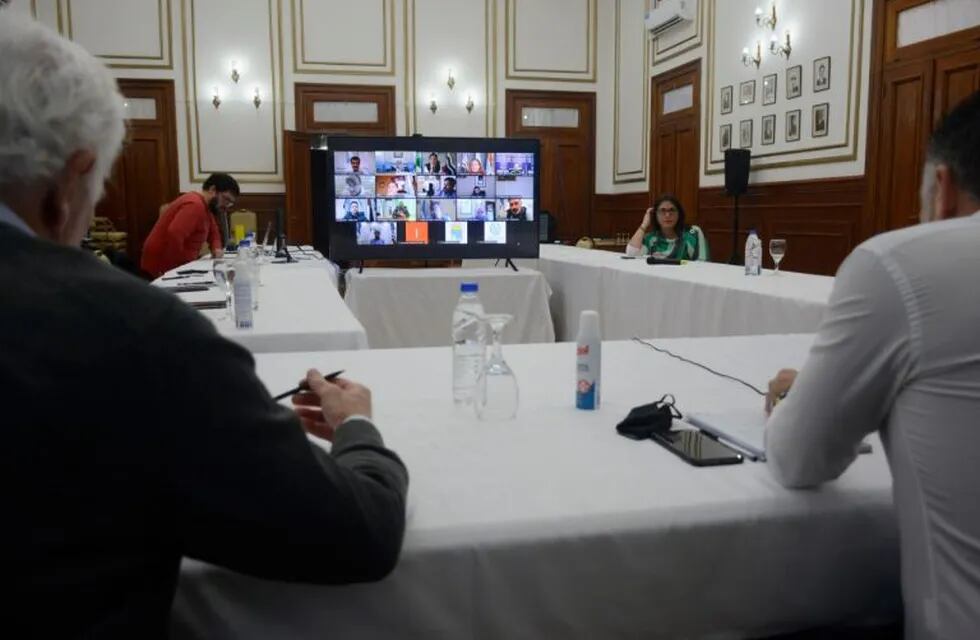 videoconferencia de gobernadora e intendentes