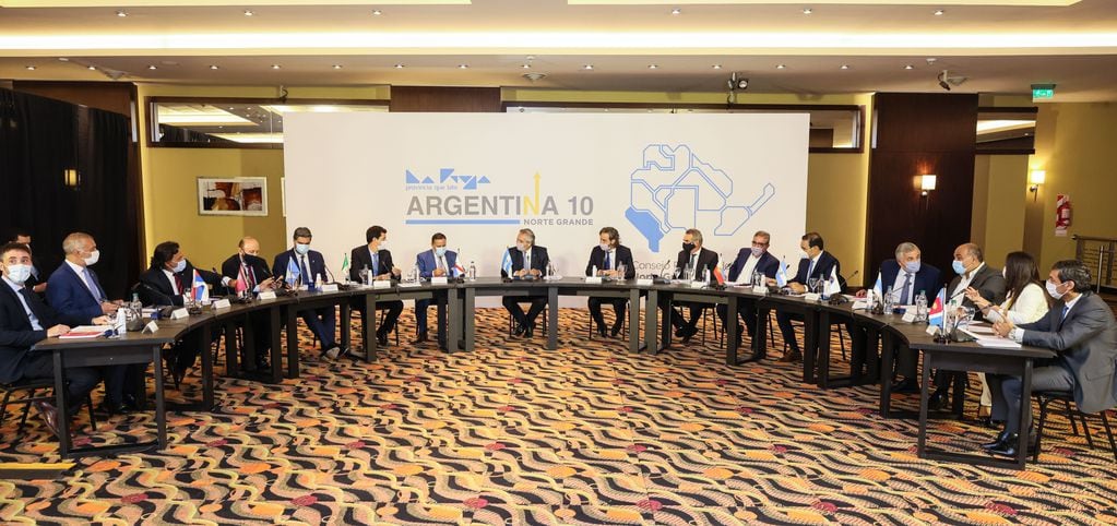 El presidente Alberto Fernández participó de una reunión de trabajo con gobernadores del Norte Grande en la ciudad riojana de Chilecito.