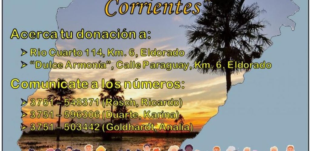 Eldorado: lanzan la campaña “Misiones presente, todos por Corrientes”.