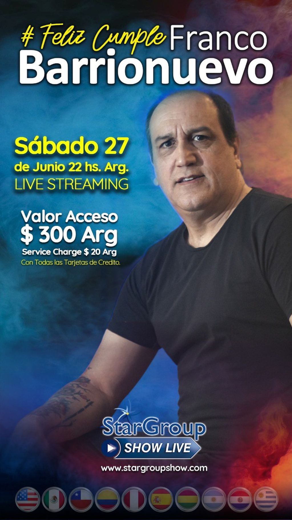 Franco Barrionuevo en concierto virtual (Facebook Franco Barrionuevo)