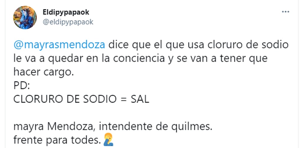 El Dipy arremetió contra Mayra Mendoza