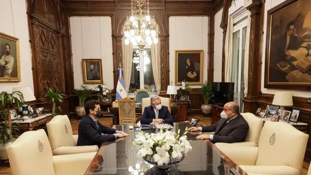 Manzur se reunió con el presidente Alberto Fernández.