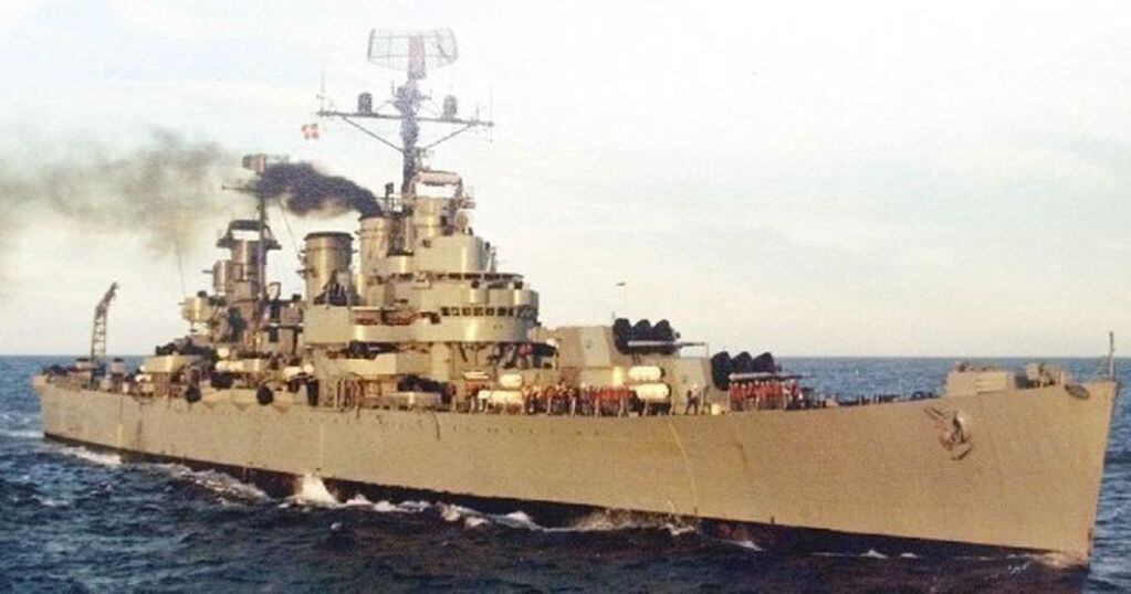 Crucero A.R.A "General Belgrano", unidad naval que hizo tener miedo a Margaret Thatcher y a los Británicos durante la Guerra de Malvinas.