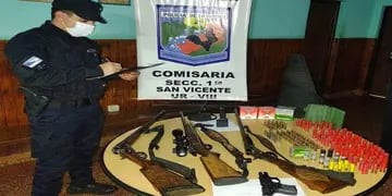 En un allanamiento, incautan arsenal de armas de fuego en San Vicente