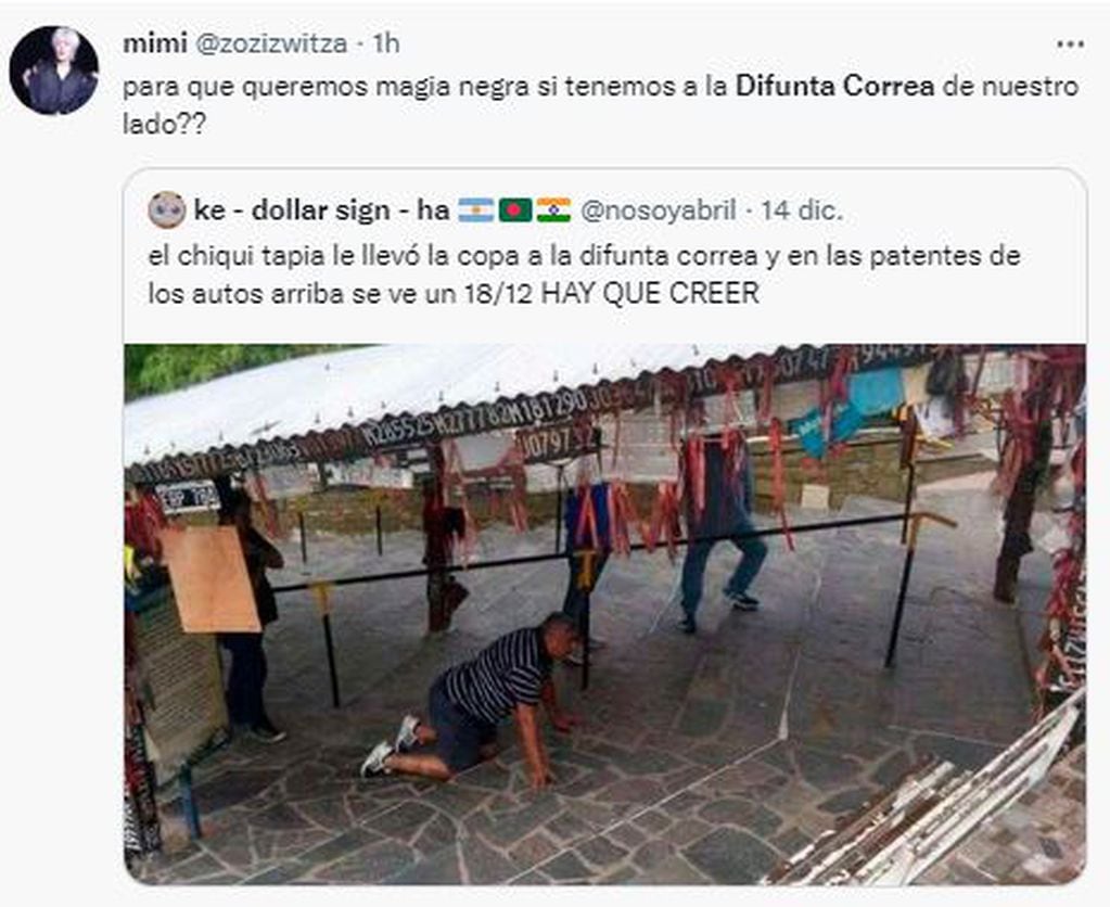 La foto viral del Chiqui Tapia en el santuario de la Difunta Correa que ilusiona a todos.