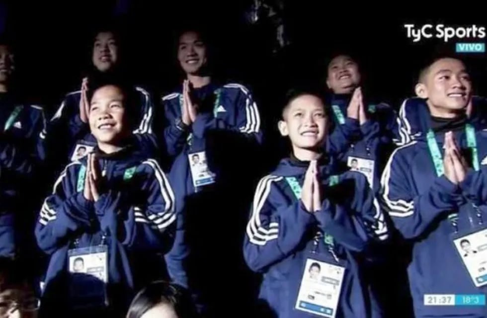 Chicos de Tailandia en la apertura de los Juegos Olímpicos de la Juventud 2018
