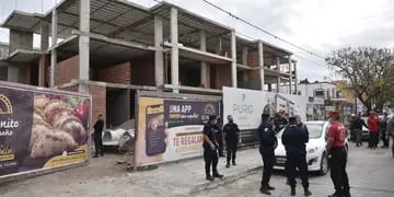 Tres heridos en una obra en construcción en barrio Cerro de las Rosas. (Facundo Luque)