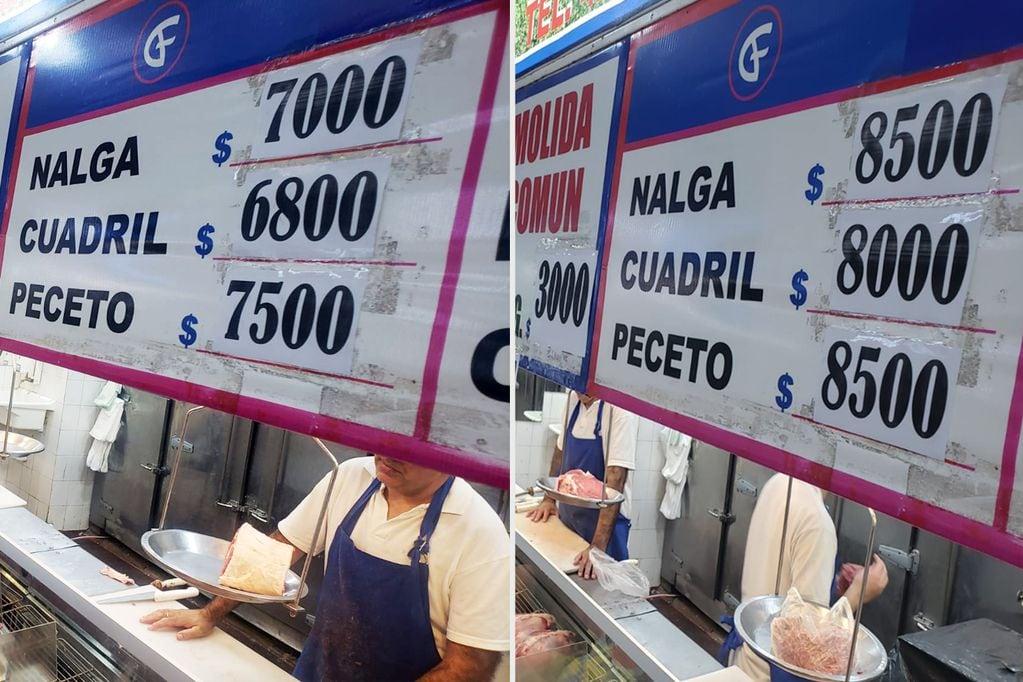 Habían retocado los precios de la carne en menos de 24 horas en la ciudad de Córdoba. 