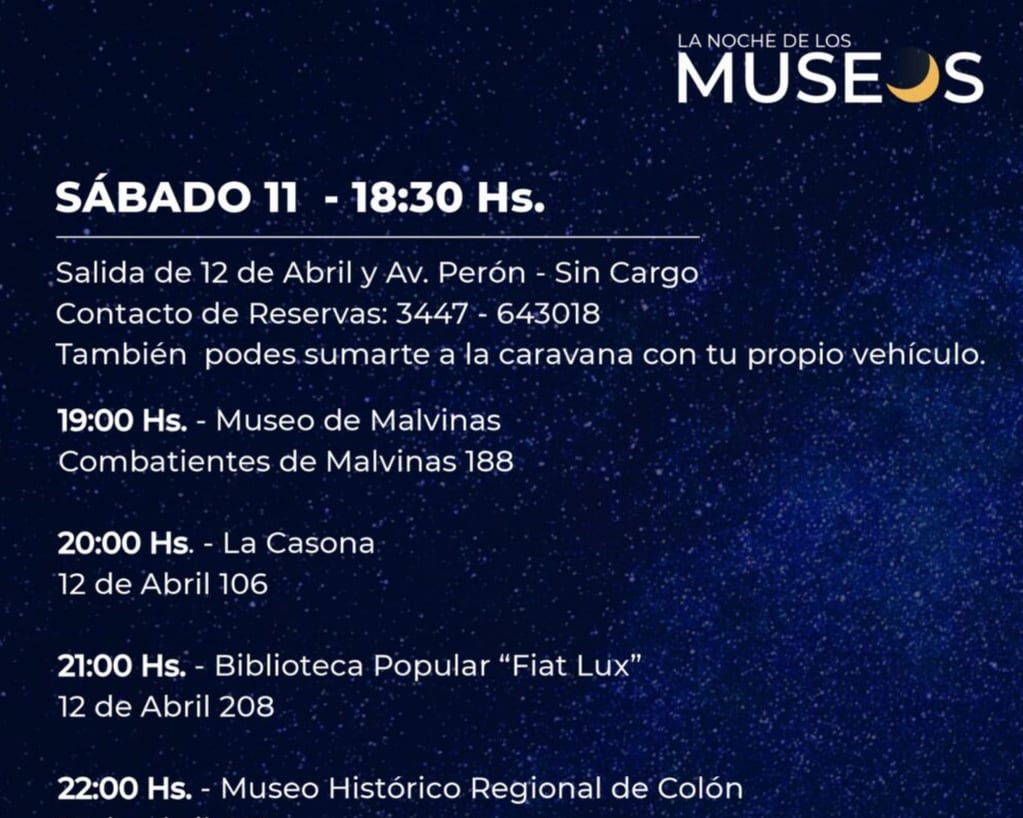 Colón: noche de los museos