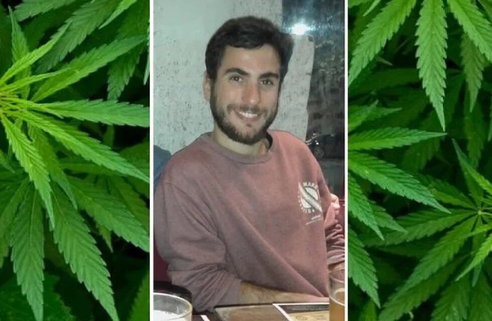 Damián Raña (27 años) fue detenido por tenencia de marihuana.