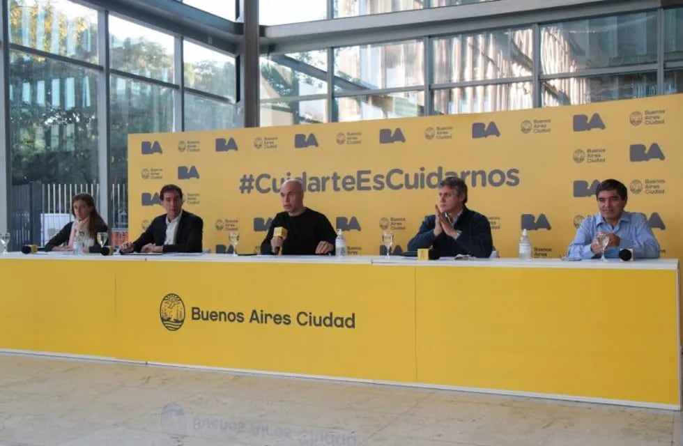 Horacio Rodríguez Larreta, jefe de Gobierno porteño, encabezó la presentación del plan de acción para resguardar la salud de los adultos mayores en la Ciudad. (GCBA)