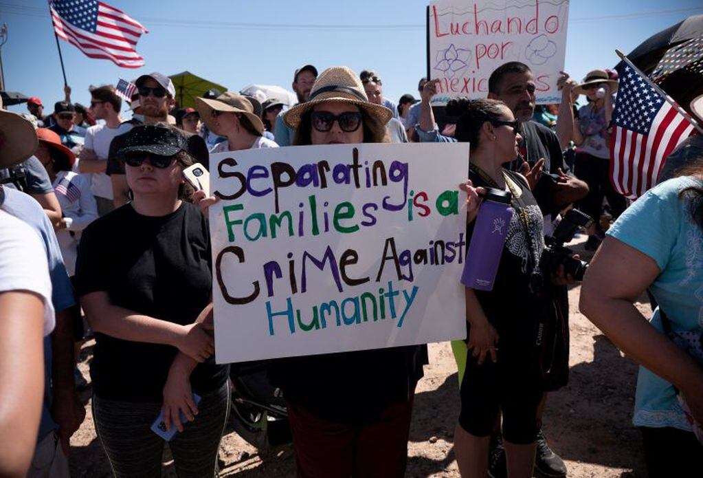 Protesta en Texas, EE.UU. (Monica Lozano/REUTERS)
