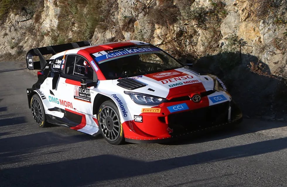 Ogier marcó el mejor tiempo con Toyota, en el shakedown del Rally de Montecarlo 2022.