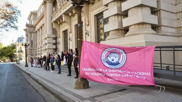 Protesta contra la violencia de género en Rosario