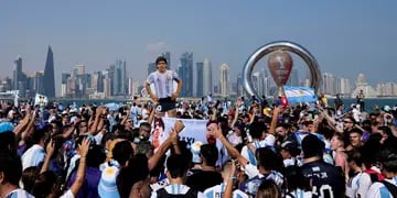 Hinchas argentinos en Qatar