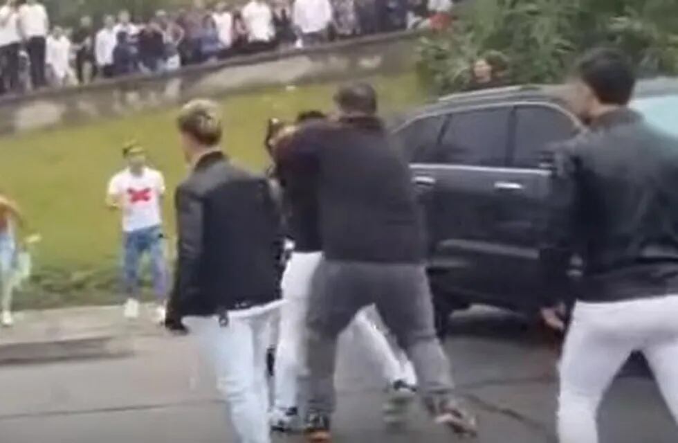 Agresión en La Normandina (Imagen captura del video grabado a través de un celular)