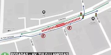 Interrumpen el tránsito sobre la avenida Tulo Llamosas en Posadas
