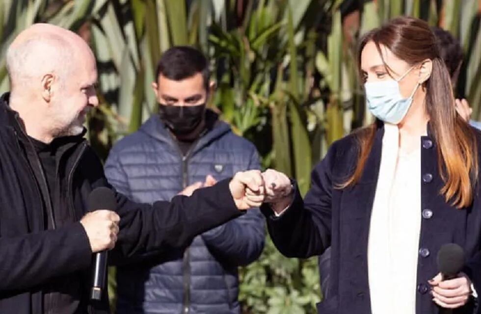 Horacio Rodríguez Larreta y María Eugenia Vidal (Reverso).