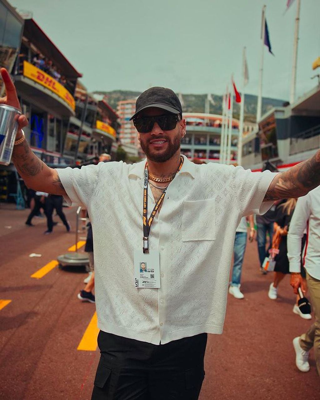 Neymar en GP de Fórmula 1 en Mónaco.
