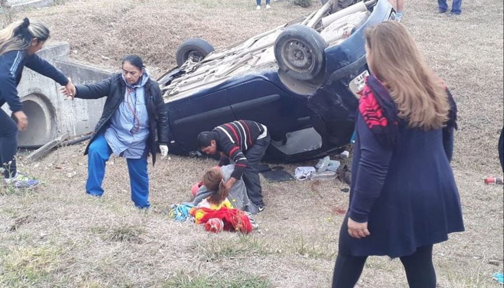 Accidente en Parque Belgrano, (El Tribuno, gentileza Jorge Altamirano)