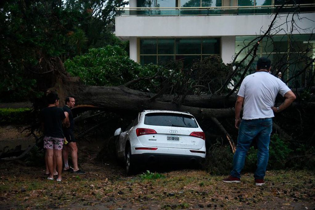 Destrozos por el temporal en Pinamar. (Foto: Diego Medina)