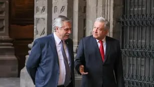 El presidente Alberto Fernández con su par de México, Andrés Manuel López Obrador