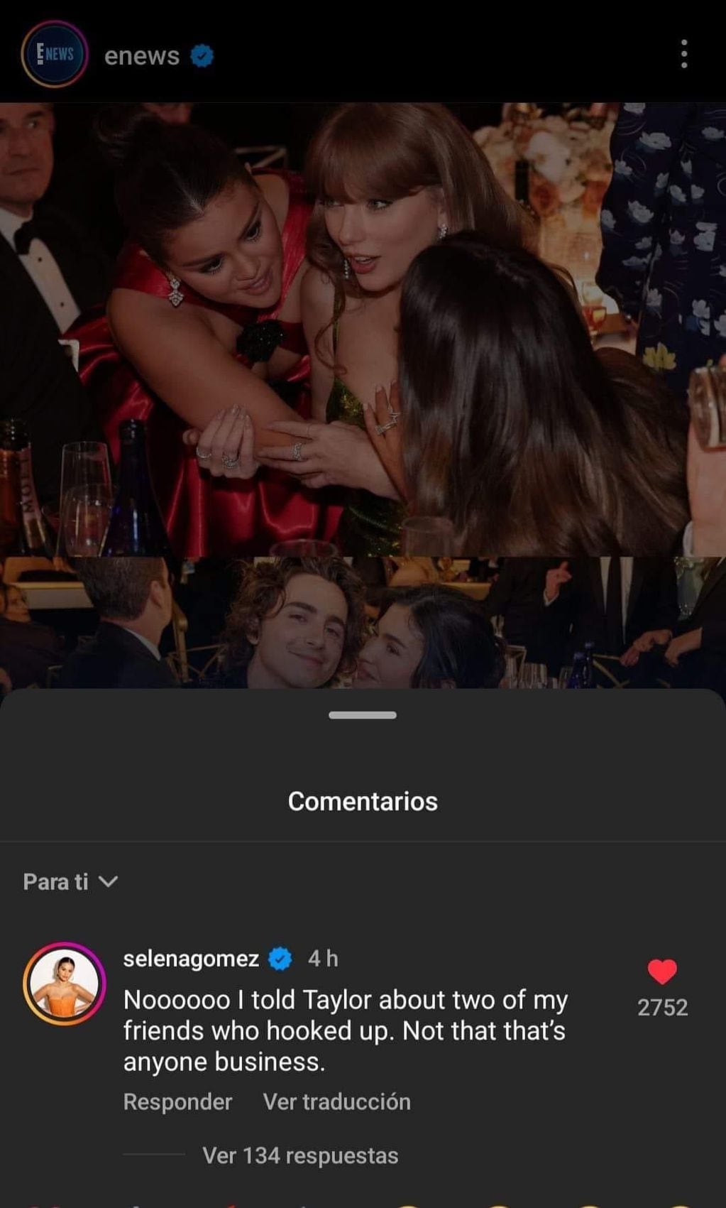 Selena Gómez habló luego de la viralización del video