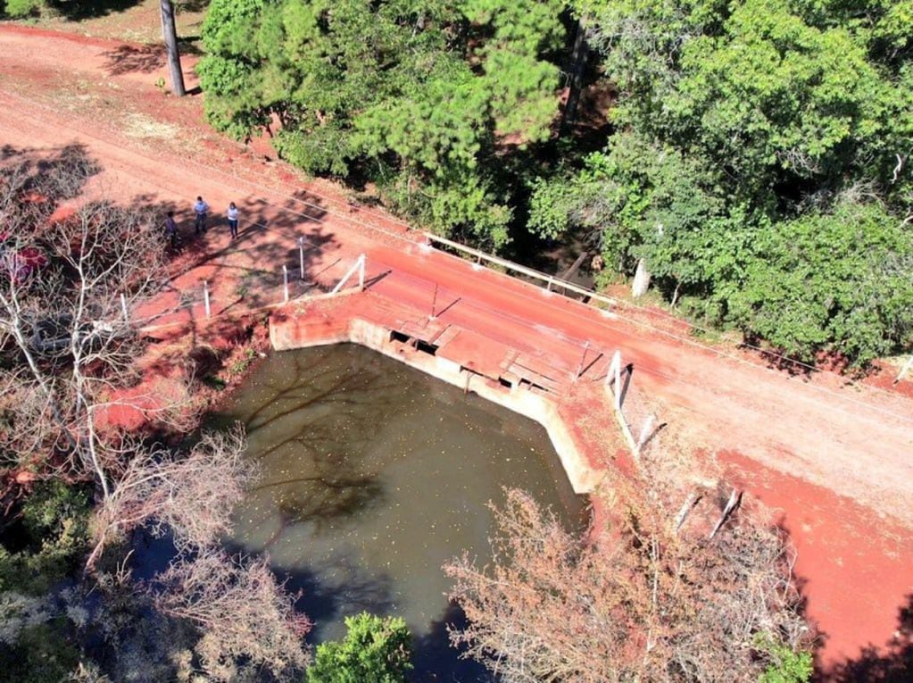 El municipio de Montecarlo habilita obra para reserva de agua.