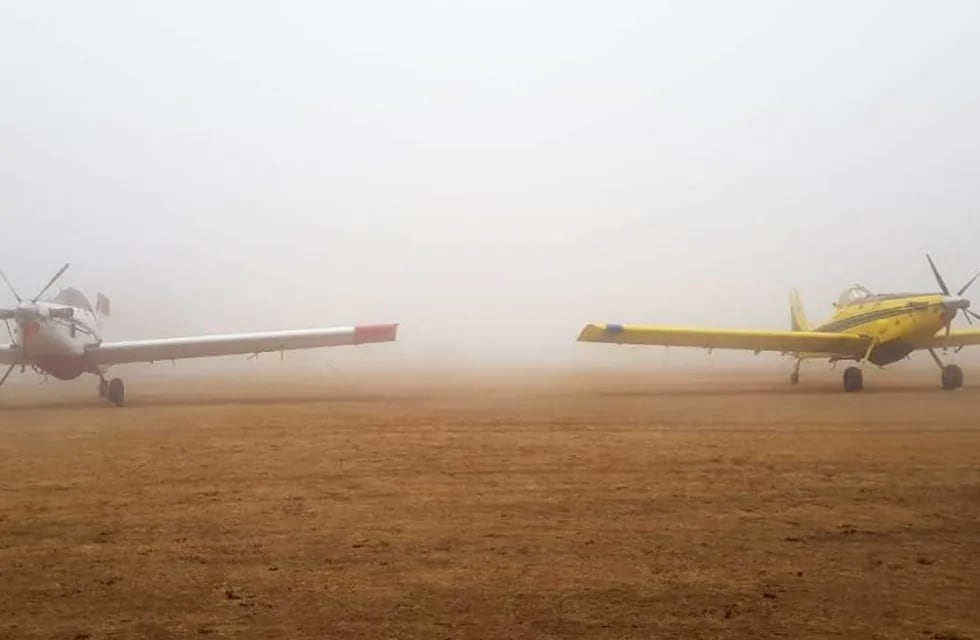 La niebla impidió el sobrevuelo en el centro oeste de Punilla. (Foto: Gobierno de Córdoba).