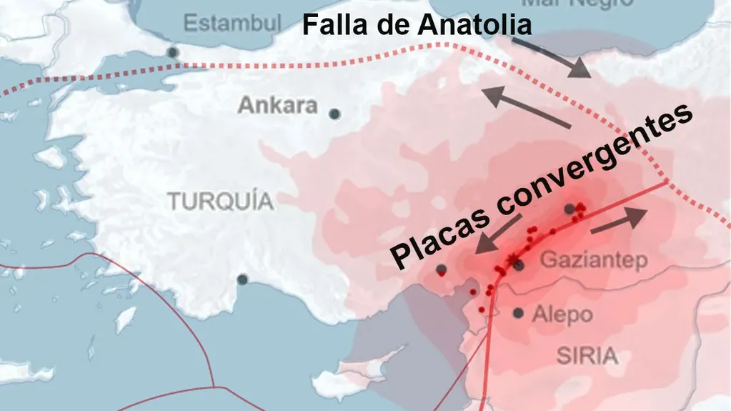 Falla de Anatolia: la placa que provocó el devastador terremoto en Turquía y Siria.