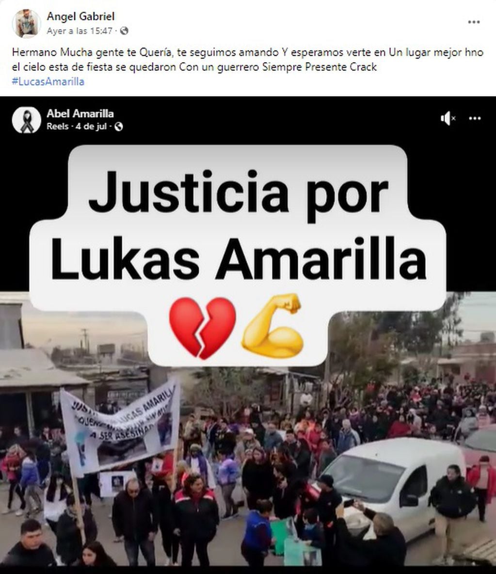 Pedido de justicia por Lucas Amarilla.