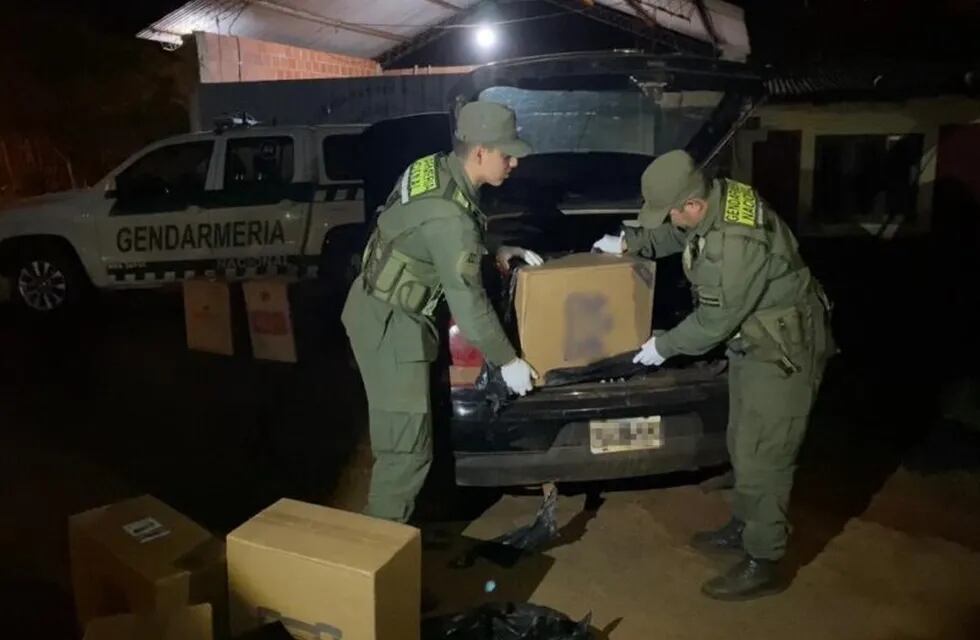 Gendarmería incautó importante cargamento de cigarrillos en Comandante Andresito.