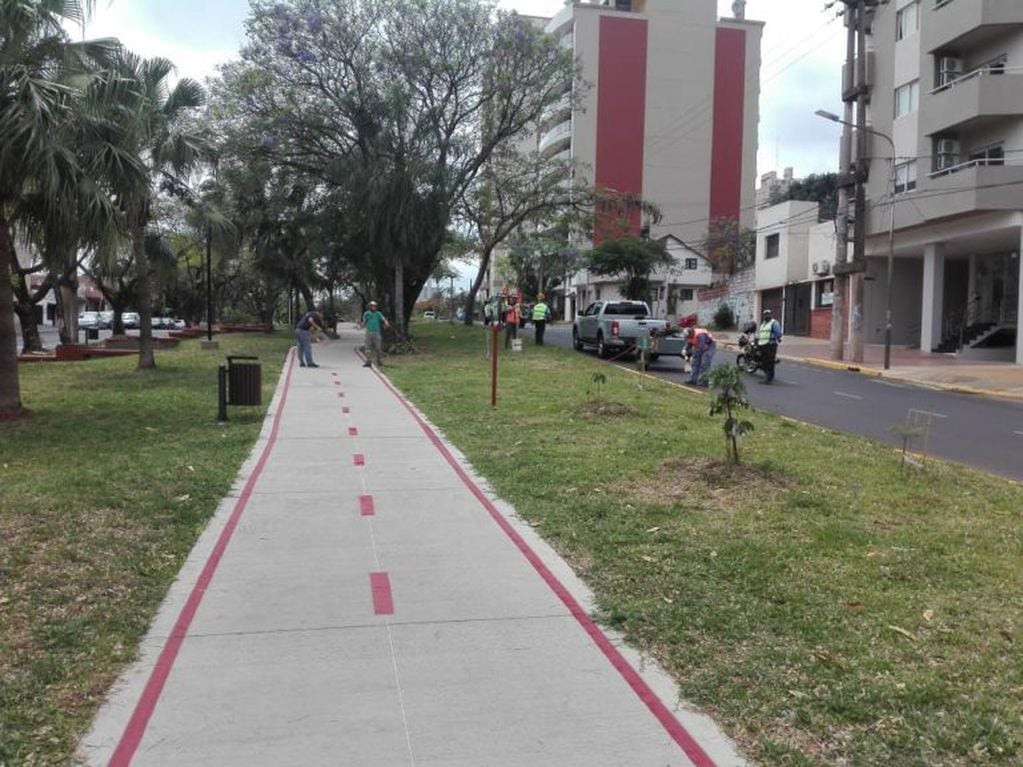 Verde, convivencia y aire libre enlas avenidas históricas de Posadas.