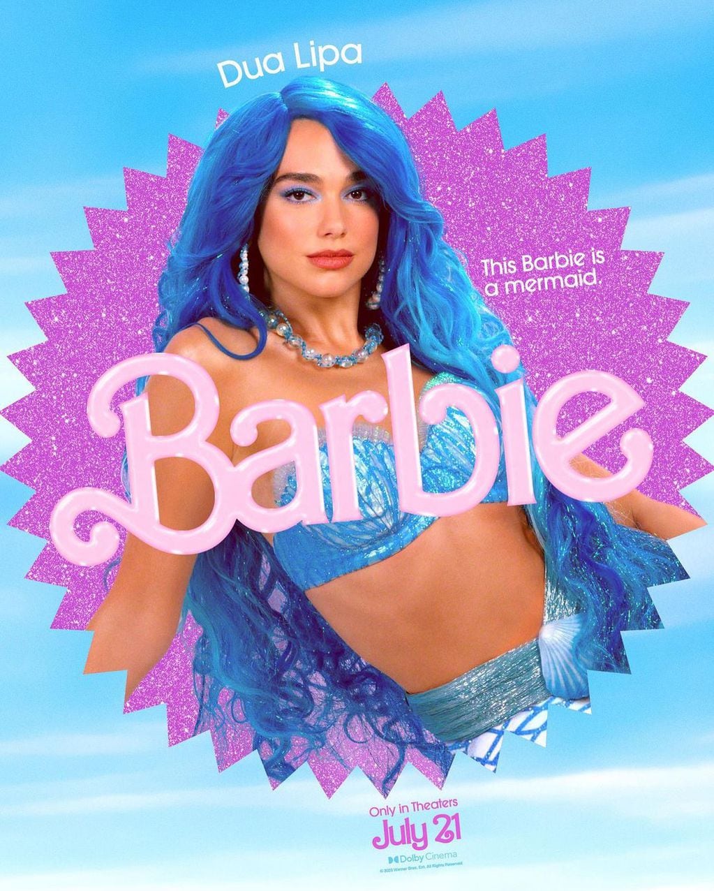 Dua Lipa sorprendió con el look de su personaje para la película, "Barbie" . / Foto: Instagram