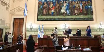 Sesión en la Cámara de Diputados de Santa Fe