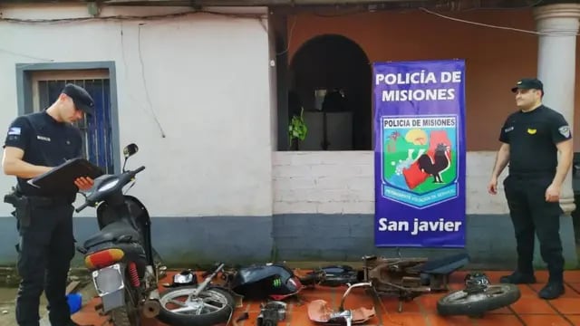 San Javier: recuperan motocicleta robada y motopartes