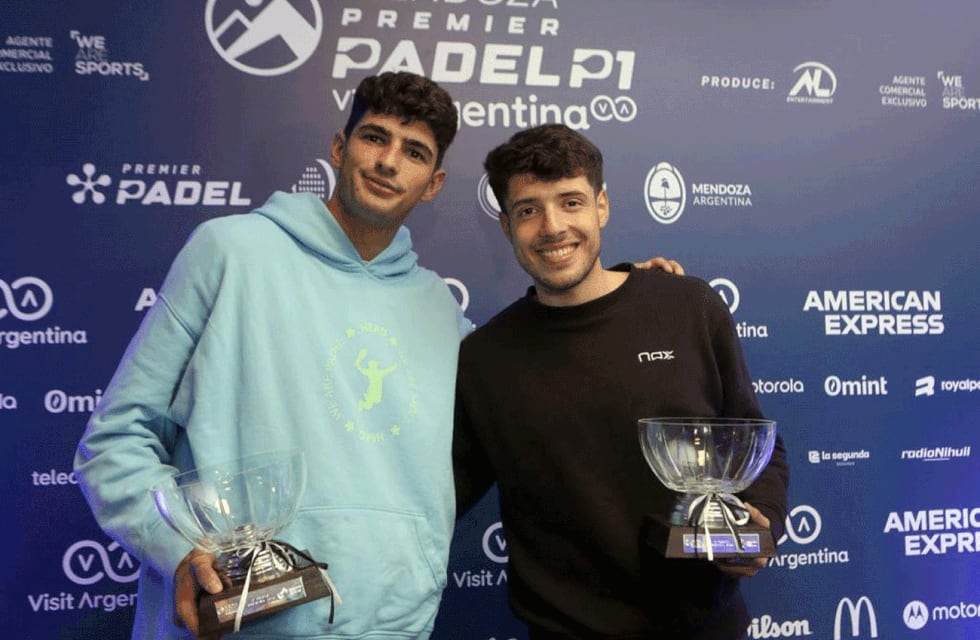 Los campeones en Mendoza: el español Arturo Coello y el argentino Agustín Tapia. (Mendoza Premier Pádel)