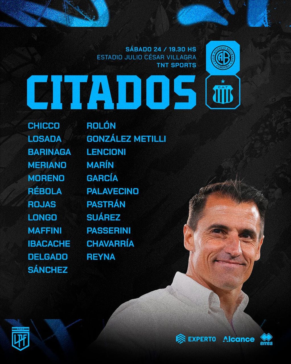 Con Matías Suárez, la lista de convocados por Guillermo Farré para el Belgrano-Talleres.