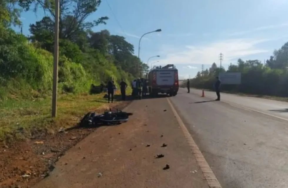 Accidente fatal en Oberá: un motociclista perdió la vida.