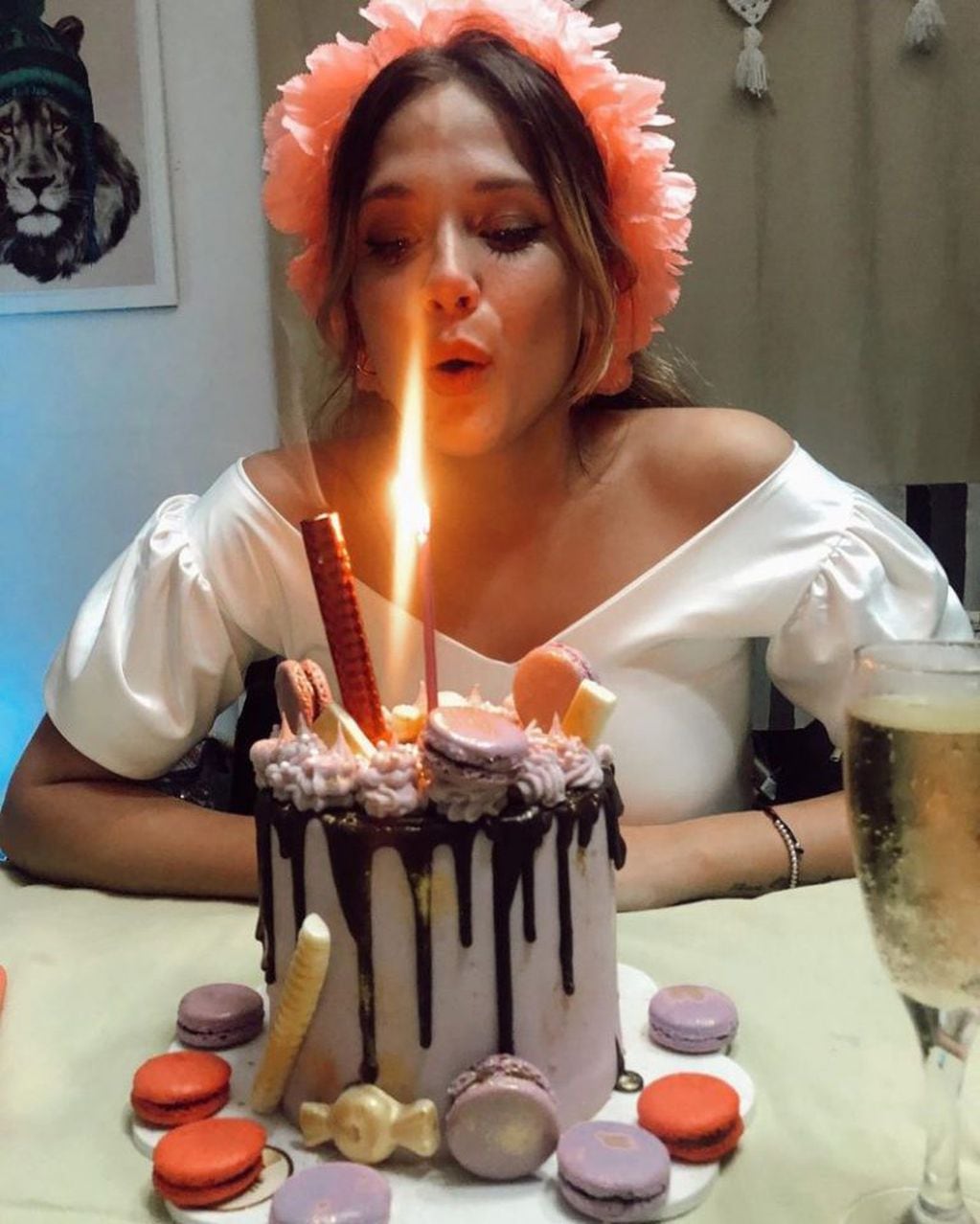 Nazarena compartió a través de Instagram Stories fotos y videos del cumpleaños de su hija.