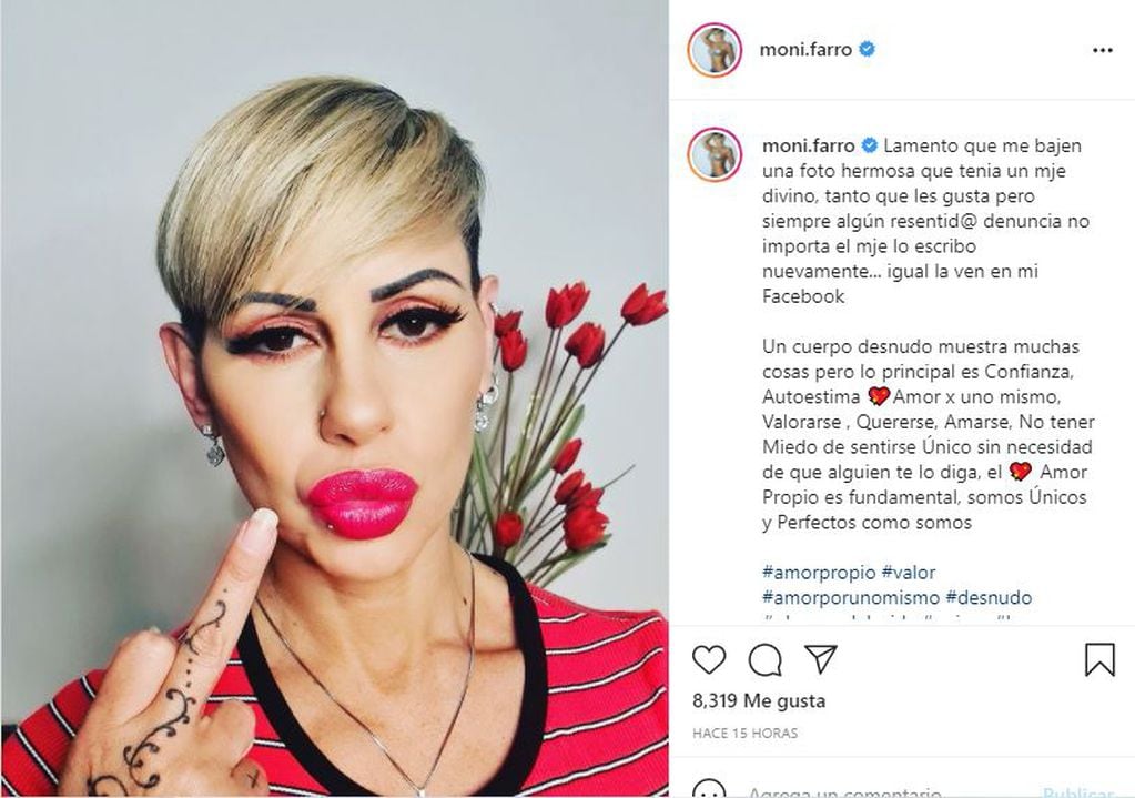 El descargo de Mónica Farro tras conocer que le eliminaron la foto.