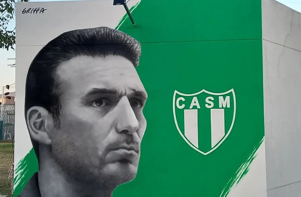 Gabriel Griffa: en dos días se estrenaron dos murales de Lionel Scaloni en Pujato (Facebook Pujato Nuestro Lugar)