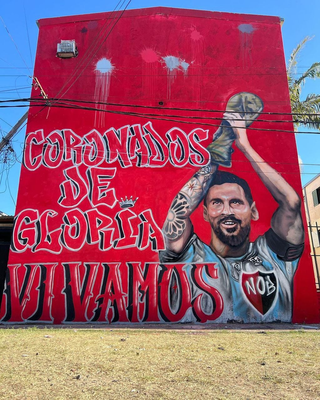El mural de Lionel Messi en Rosario